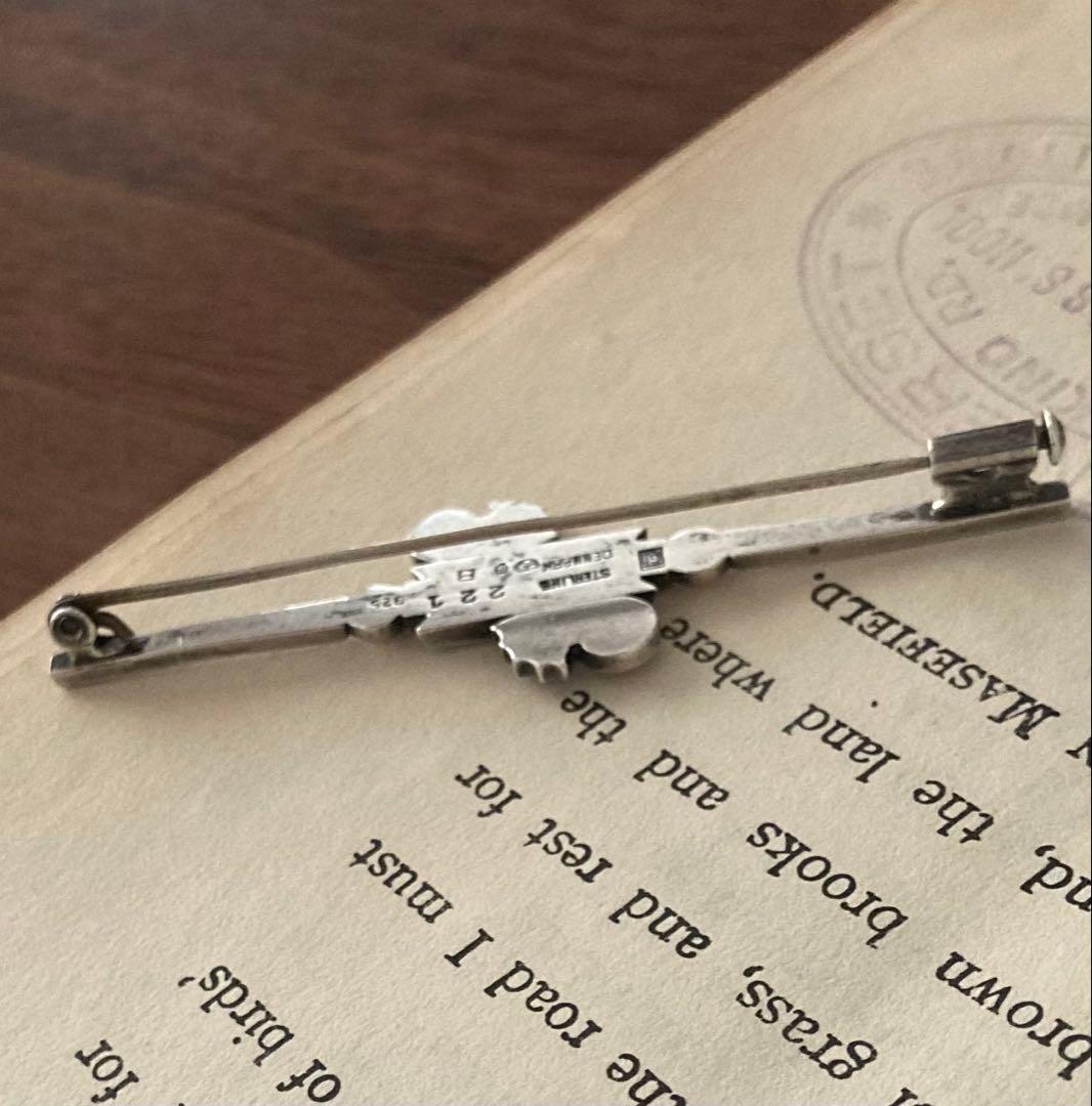 希少  #221B ブローチ シルバー 北欧　ヴィンテージ