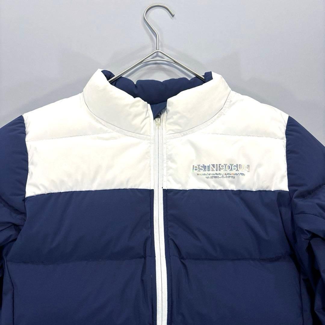 ニューバランスゴルフ　ダウンジャケット　ネイビー　バイカラー　L程度 サイズ2