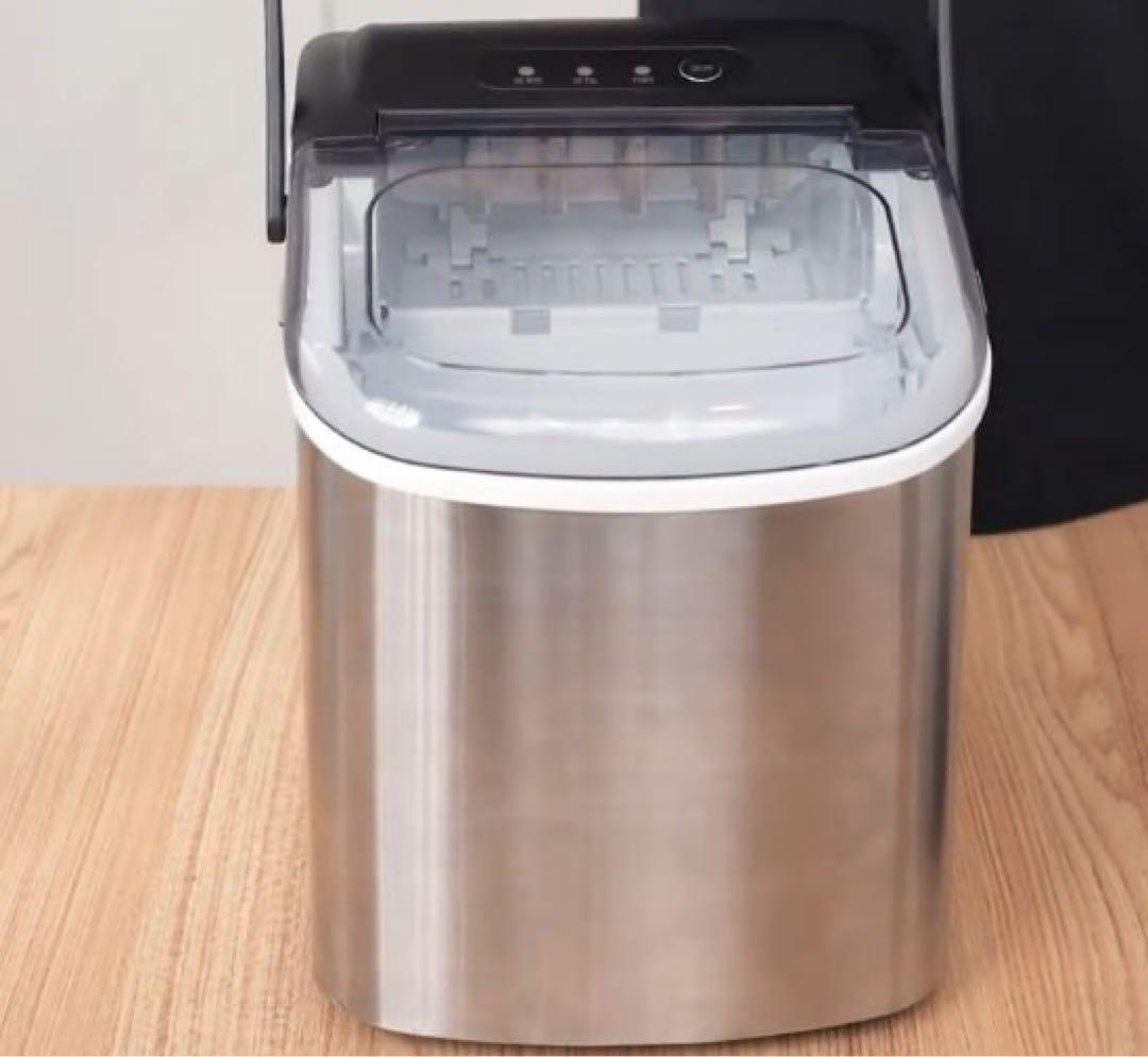 【未使用】【即冷え6分】高速製氷機 卓上 省スペース ステンレス 製氷機