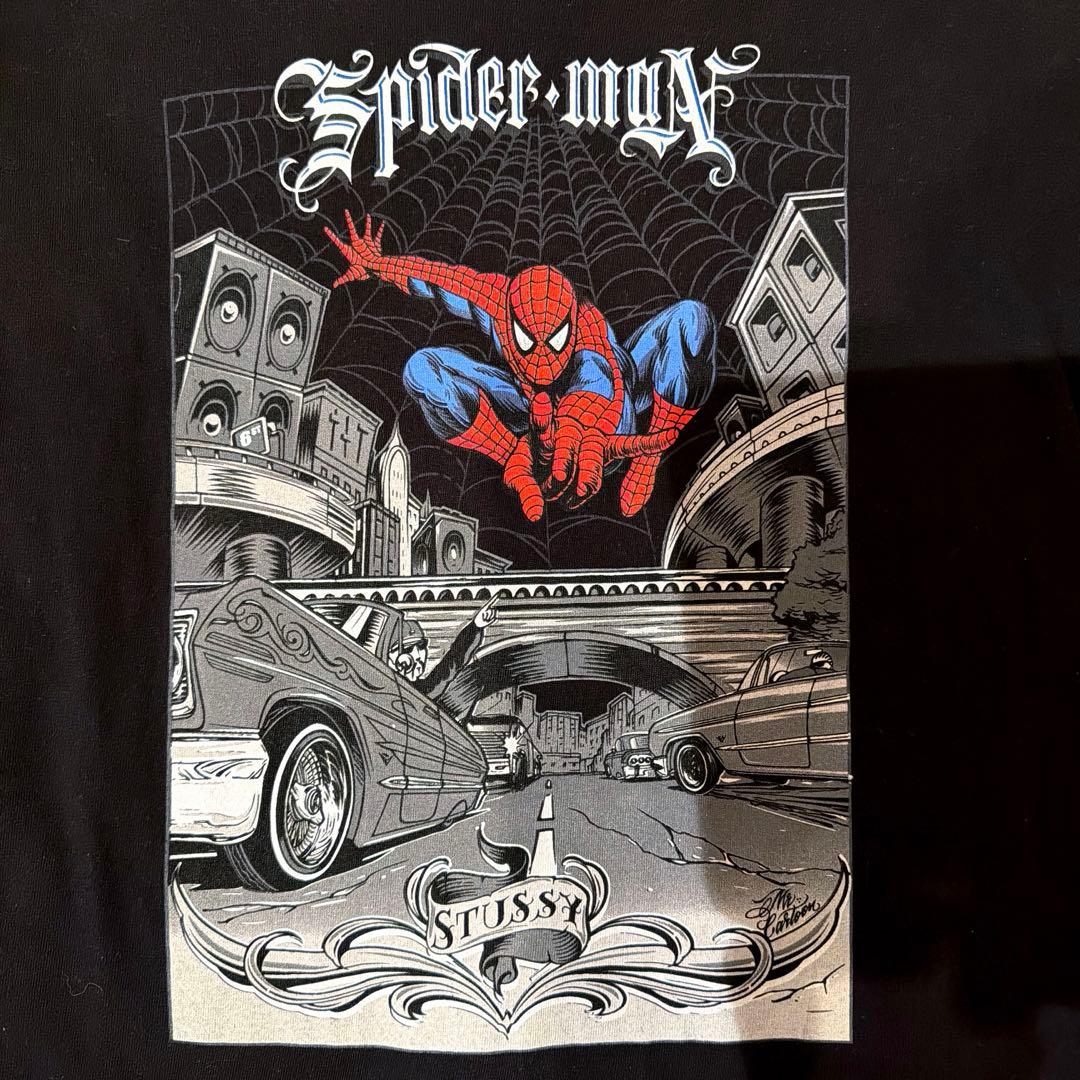 【激レア】Stussy × MARVEL スパイダーマン Tシャツ　M