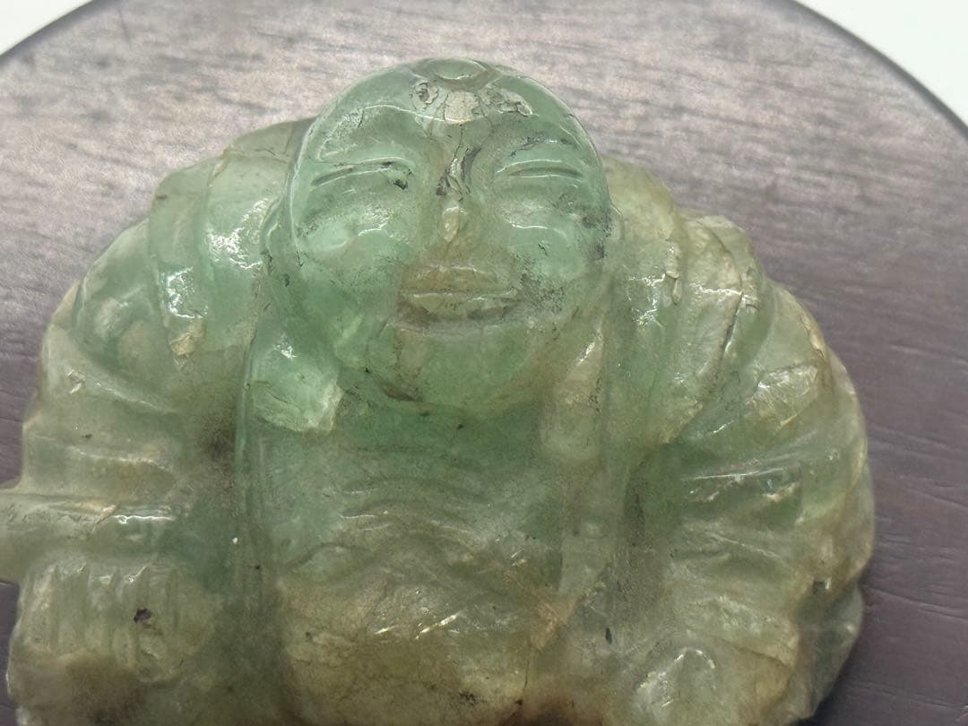 翡翠　布袋　置物　重さ約262g 送料込み251011