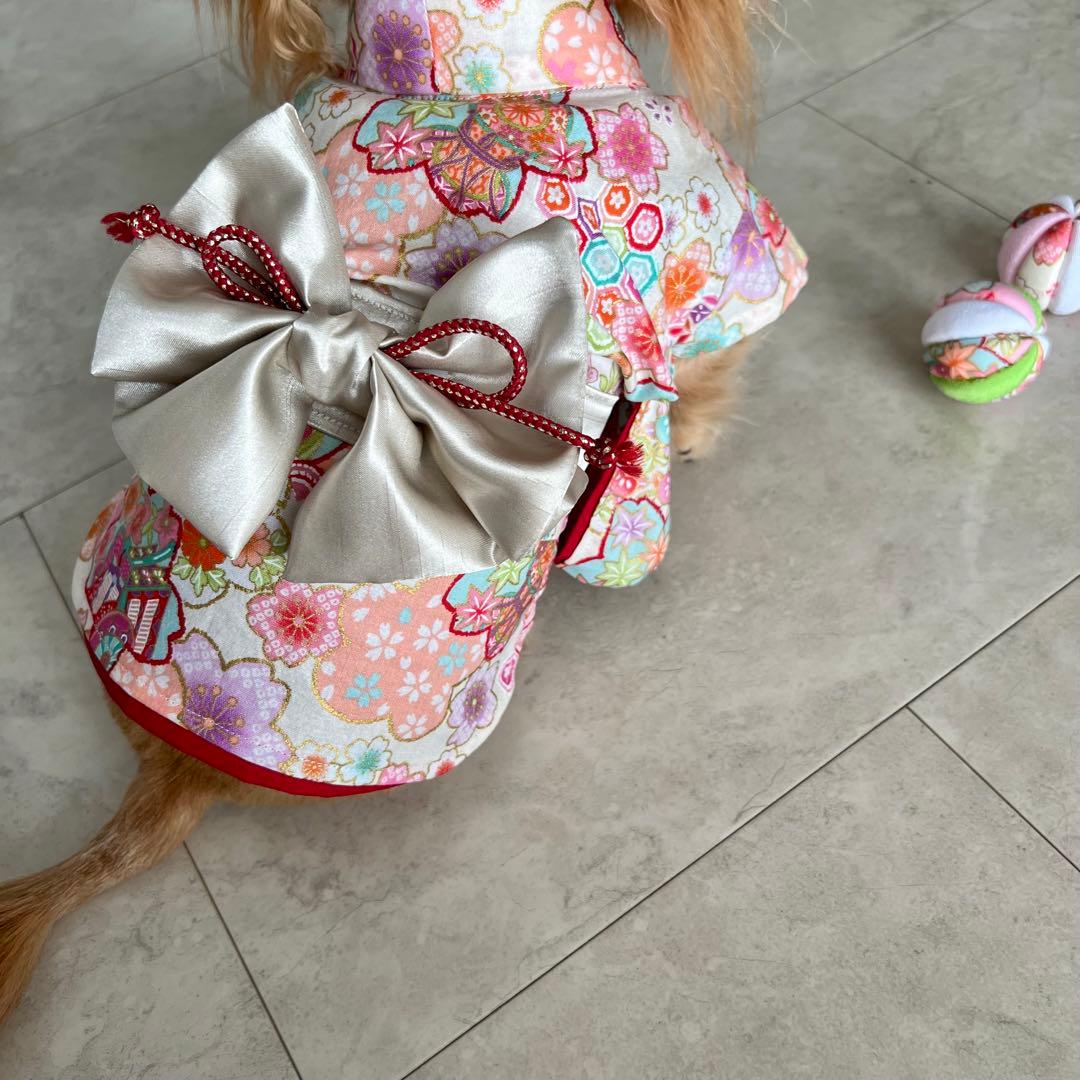女の子向け ⸜ ♡ ⸝ ハンドメイド　着物　振袖　犬服