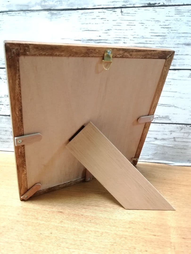 迷い込んだニャンニャンニャン、よりそい猫　額縁ご確認アンティークwaxベージュ