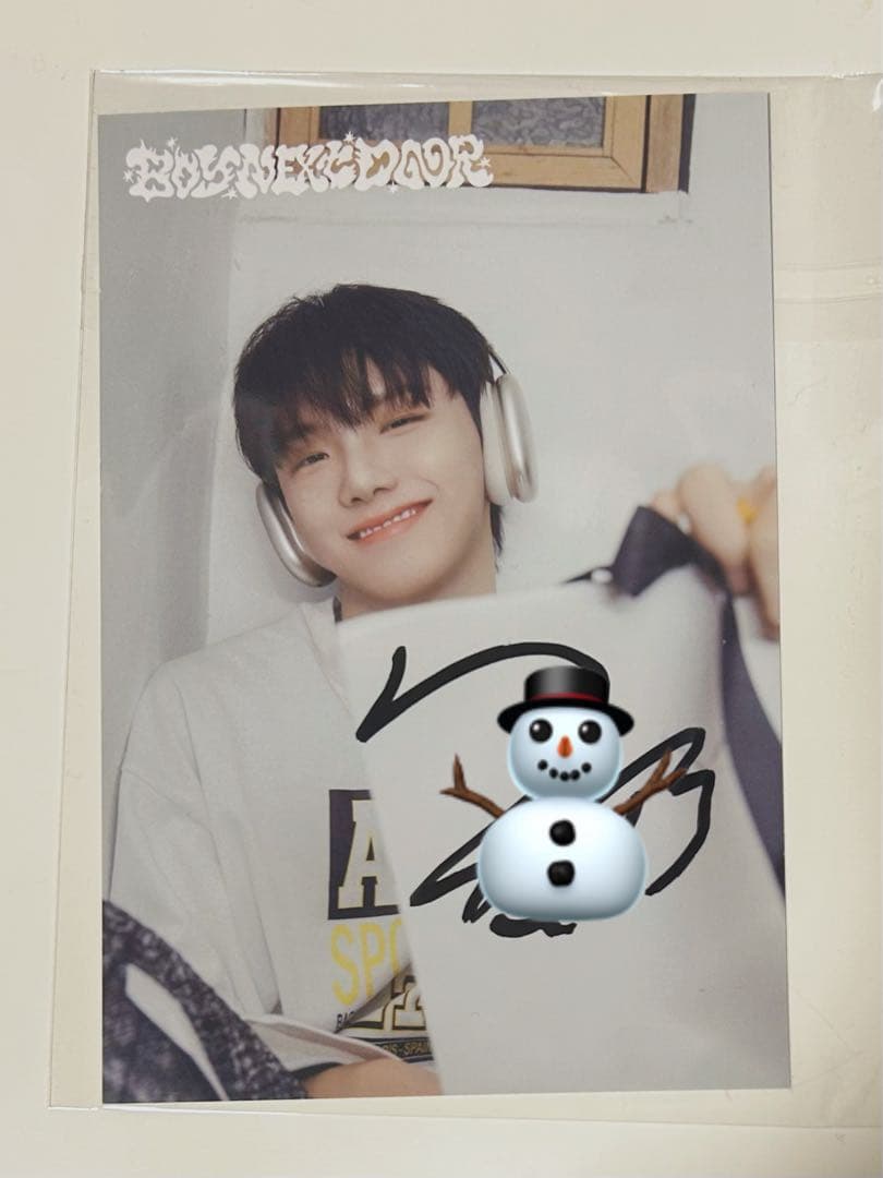 BOYNEXTDOOR ウナク サイン サイン入りポストカード No Genre