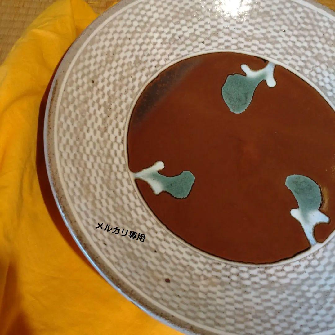 【島岡達三】象嵌皿　人間国宝　九寸大皿(31.0cm)