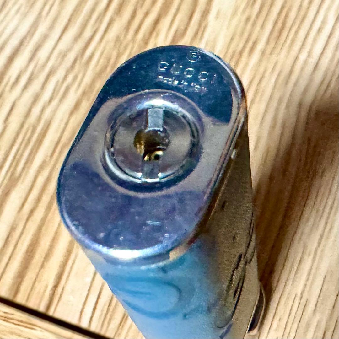 I*i様 GUCCI ／ グッチシマレザー ハンマーヘッドガスライター ブルー