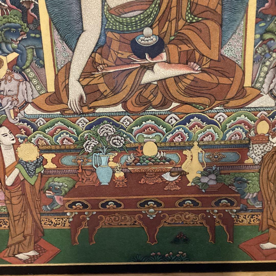 一点物大日如来　ガラス製仏画　　　チベット風の仏画　　　重さ　　5.3kg