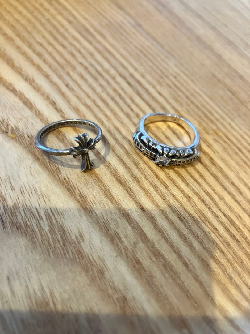 クロムハーツ　リング　セット　シルバー バブルガムリング　CHクロス　9号