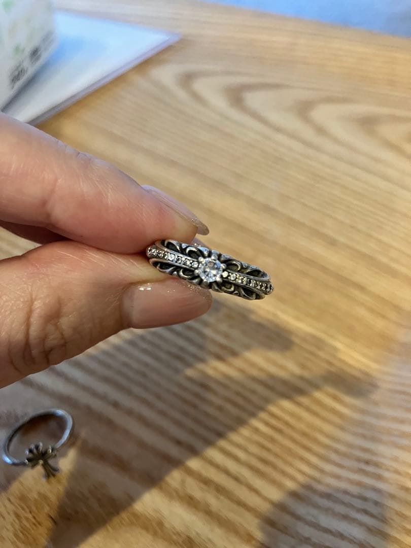 クロムハーツ　リング　セット　シルバー バブルガムリング　CHクロス　9号