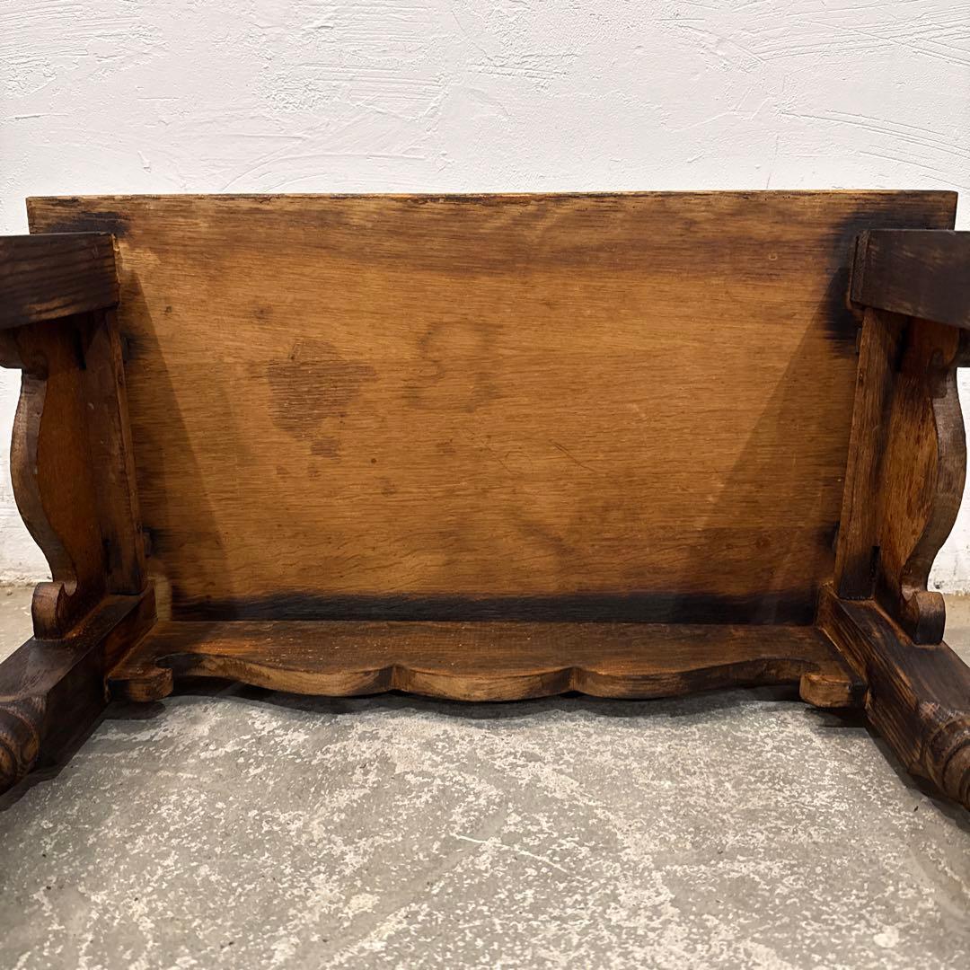 ビンテージ　木製サイドテーブル　大