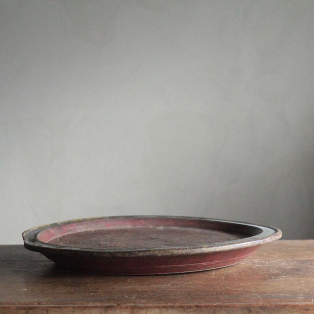 枯れ盆 酒器膳 古道具 アンティーク くり抜き盆 盆