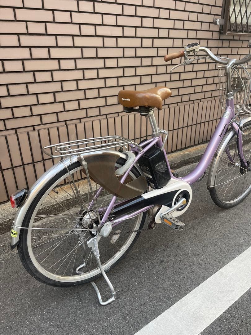 電動アシスト自転車 シティタイプ 紫色