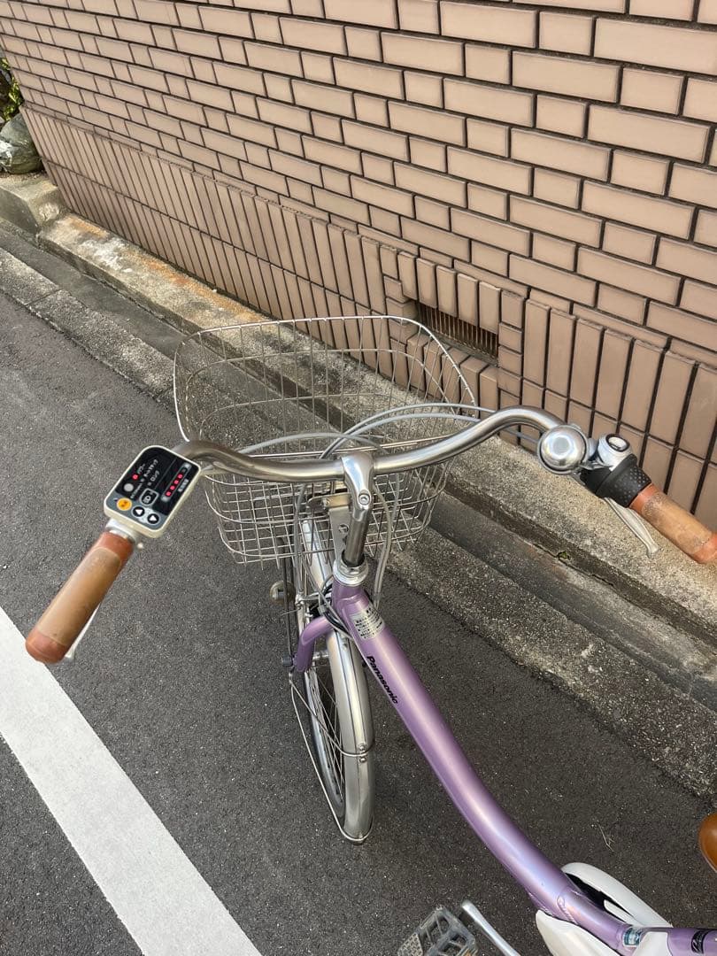 電動アシスト自転車 シティタイプ 紫色