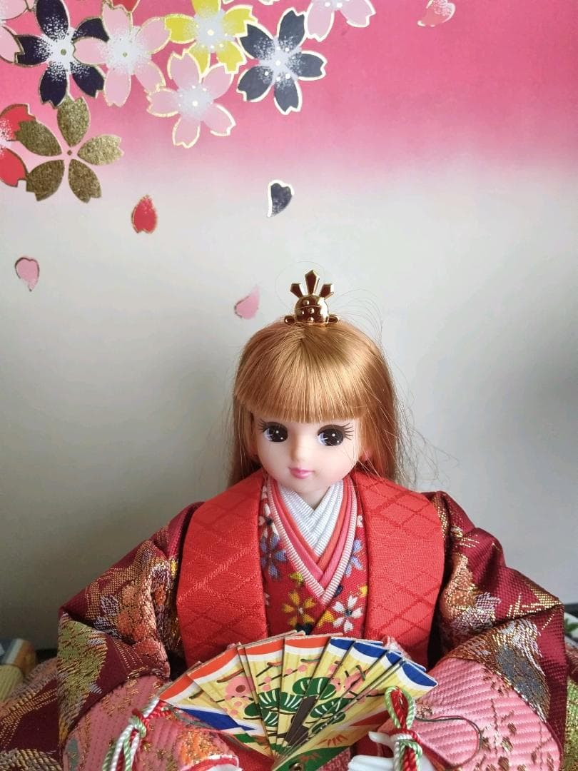 雛人形　リカちゃん 　かける君　親王雛セット　リメイク品　①