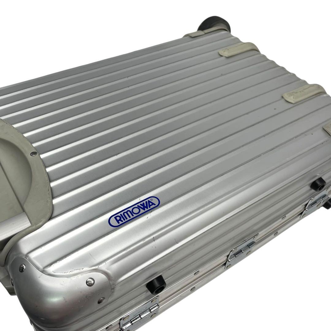 リモワ キャリーバッグ スーツケース トパーズ 青ロゴ 2輪 アルミニウム 銀