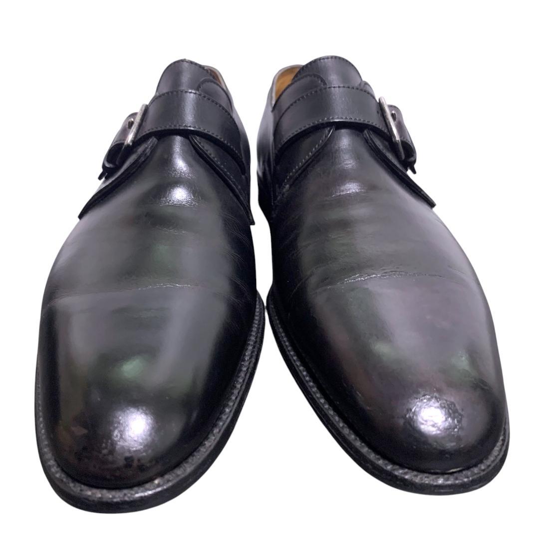 HERMES ジョンロブ製 シングルモンク ブラック サイズ40（約25cm）