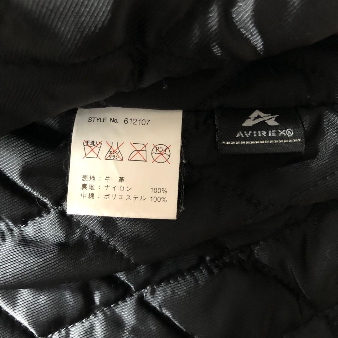 ★大き目★AVIREX レザーライダースジャケット シングル L トラッカー