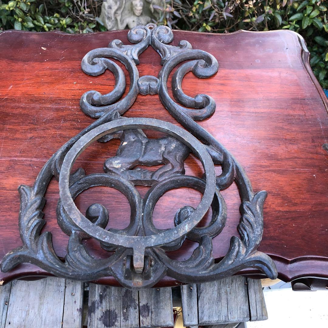 《ひだ41229》鉄製　タオル掛け　プランターホルダー アンティーク　ビンテージ