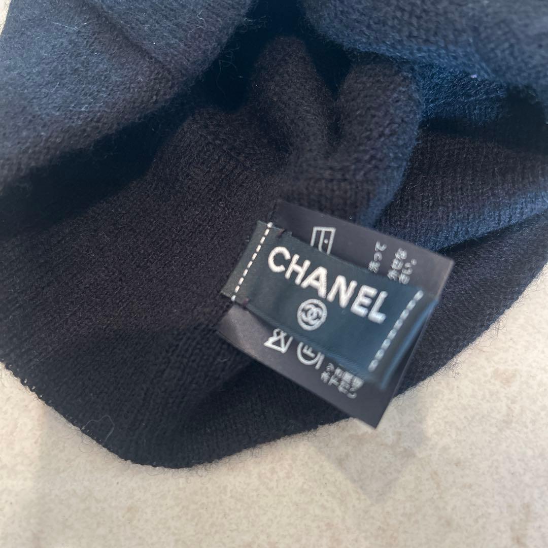 美品★CHANEL★カシミア65%ニット帽