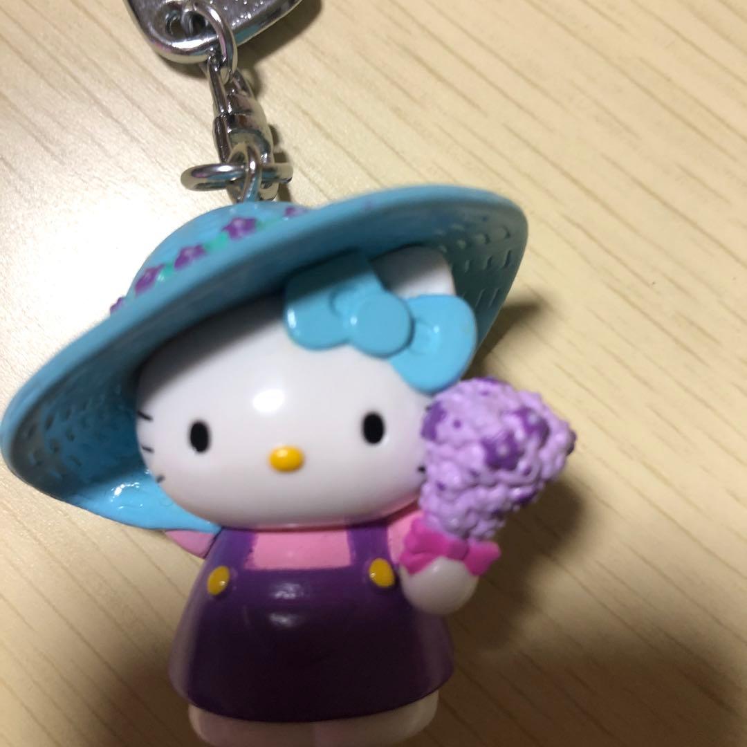 確認用　ハローキティ　キーホルダー青