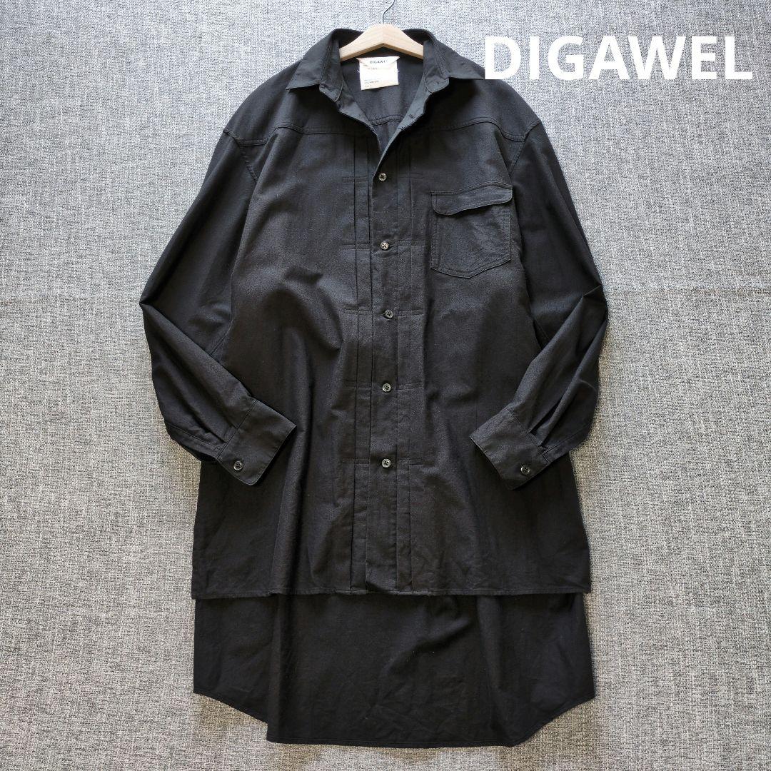 ディガウェル　近年モデル　オーバーサイズ　シャツコート　春秋　ゆったり　日本製