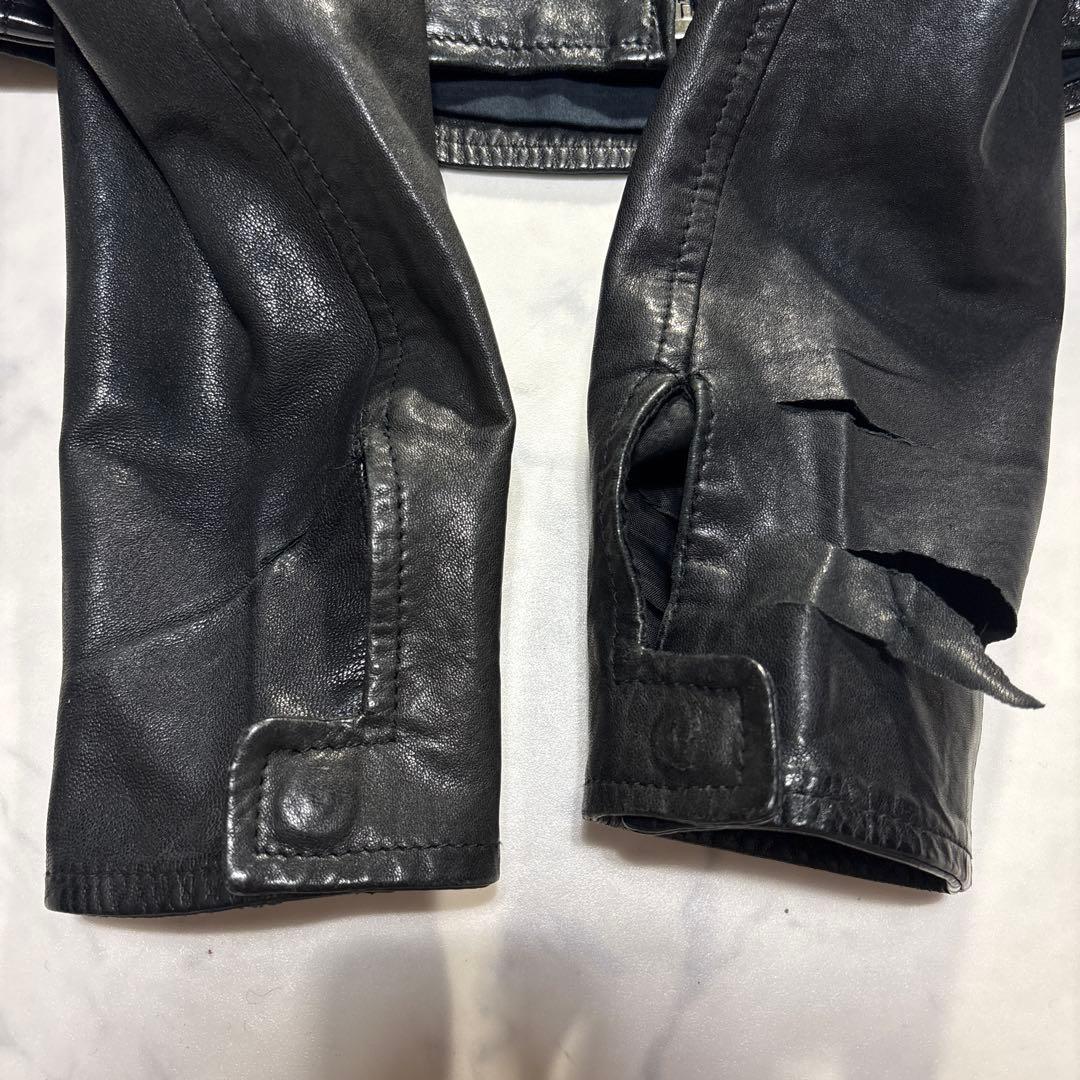 11SS メゾンマルタンマルジェラ 八の字 5zip ライダースジャケット