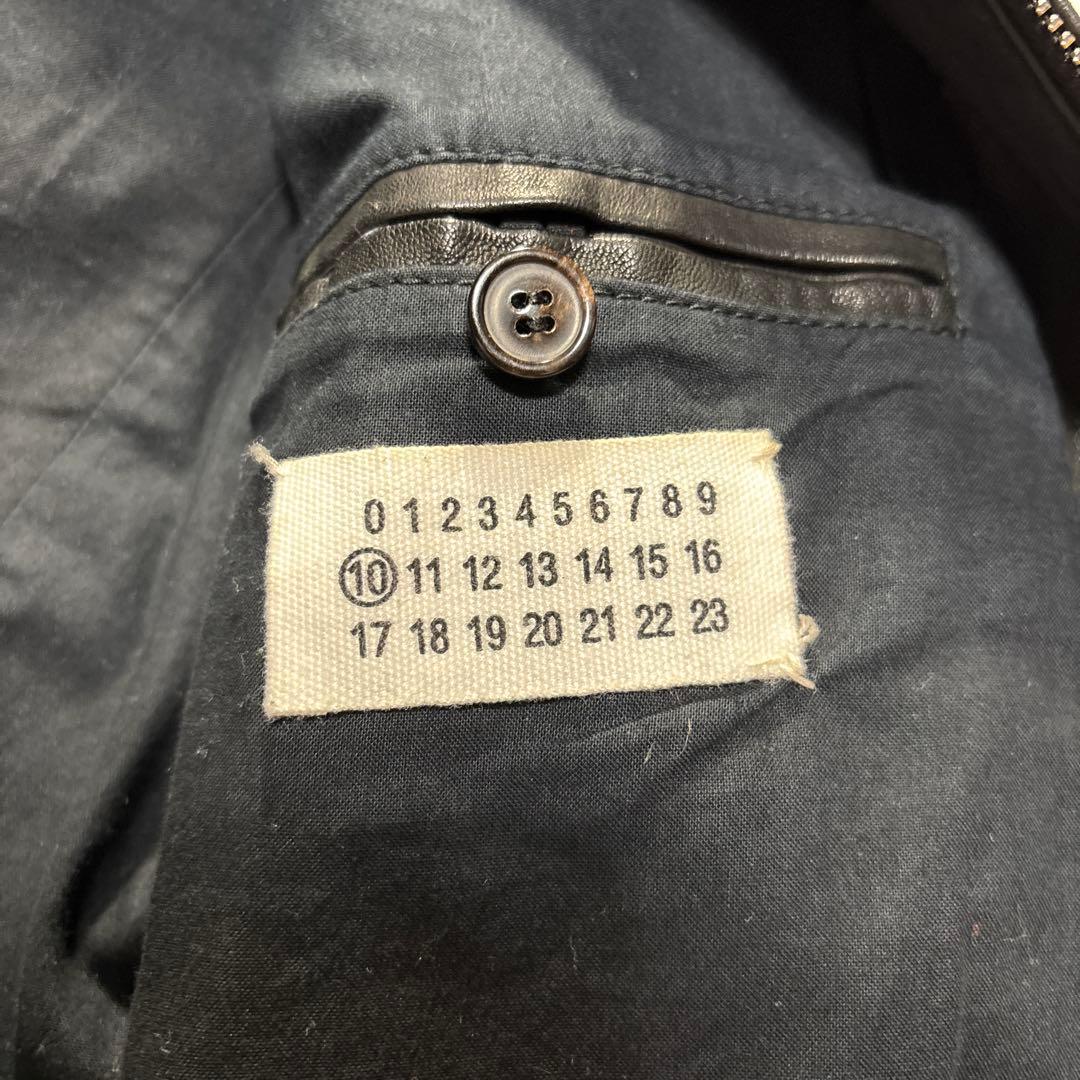 11SS メゾンマルタンマルジェラ 八の字 5zip ライダースジャケット