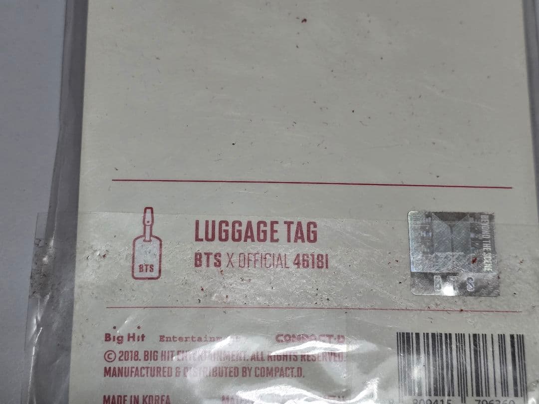 BTS LOVE YOURSELF ラゲッジタグ 証明写真 LUGGAGE