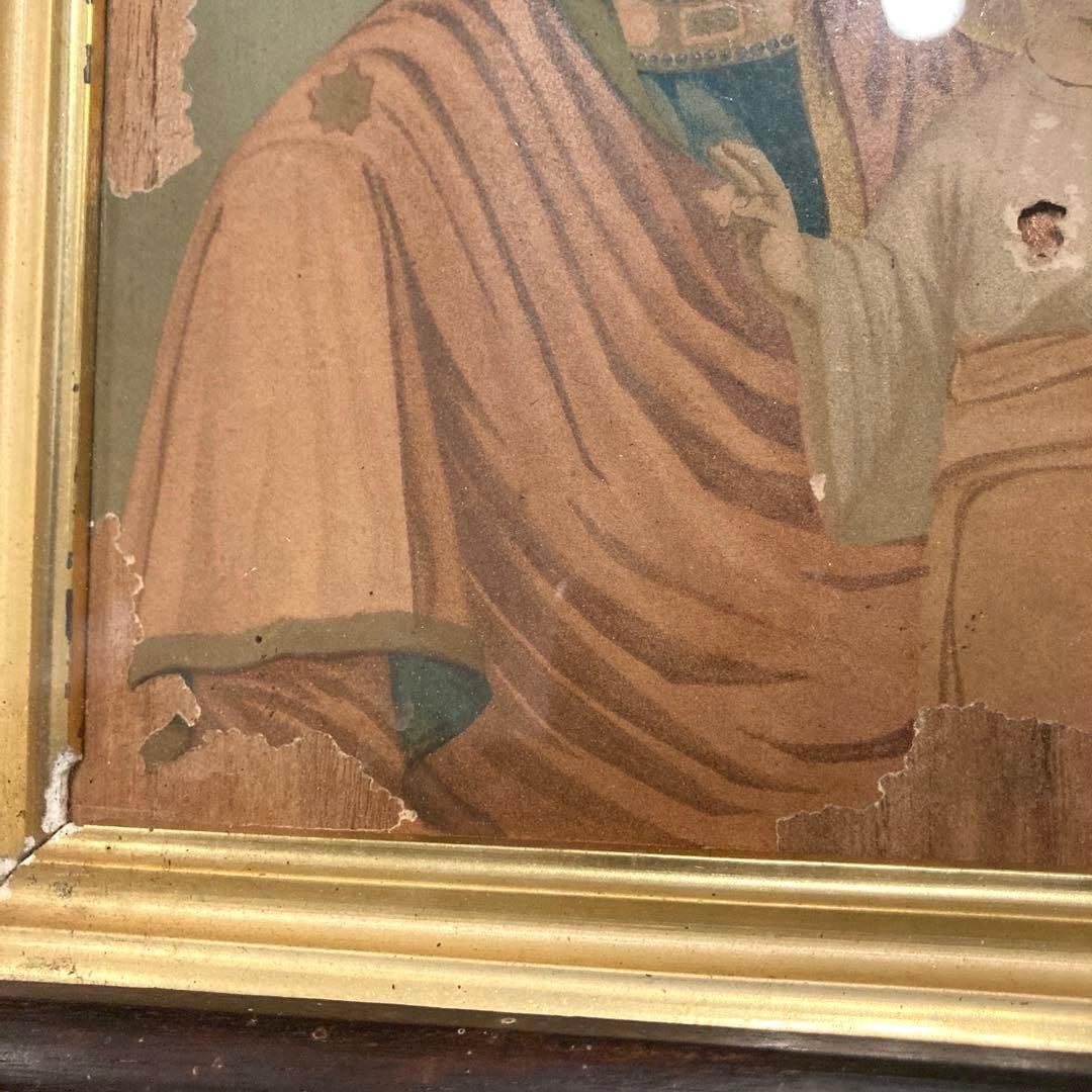 明治時代　ロシア正教会 イコン 聖母子像 キリスト教 聖母マリア イエスキリスト