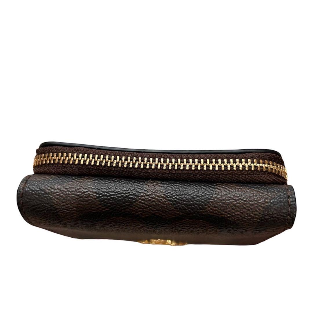 ヌルホリラ様 新品級✨ COACH コーチ シグネチャー柄 三つ折り財布