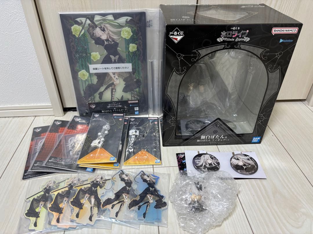 一番くじ　ホロライブ　獅白ぼたん　フィギュア　アクリルボード　ちょこのっこセット