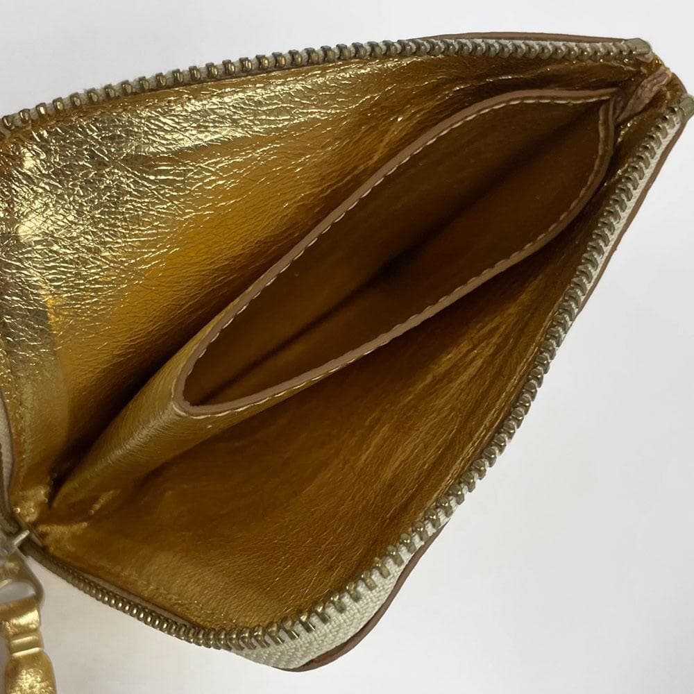 未使用 COMME des GARCONS ギャルソン ゴールド L字 ミニ財布