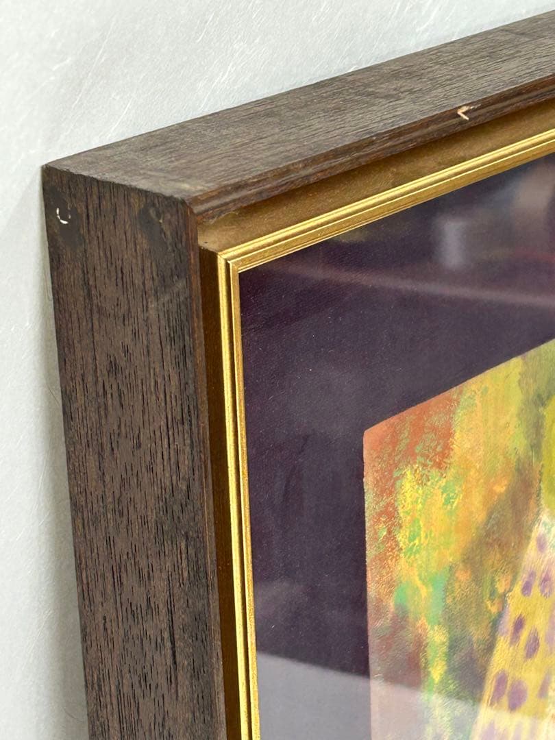 ふくろう　西村雄一　絵画　油彩画　額 美術品