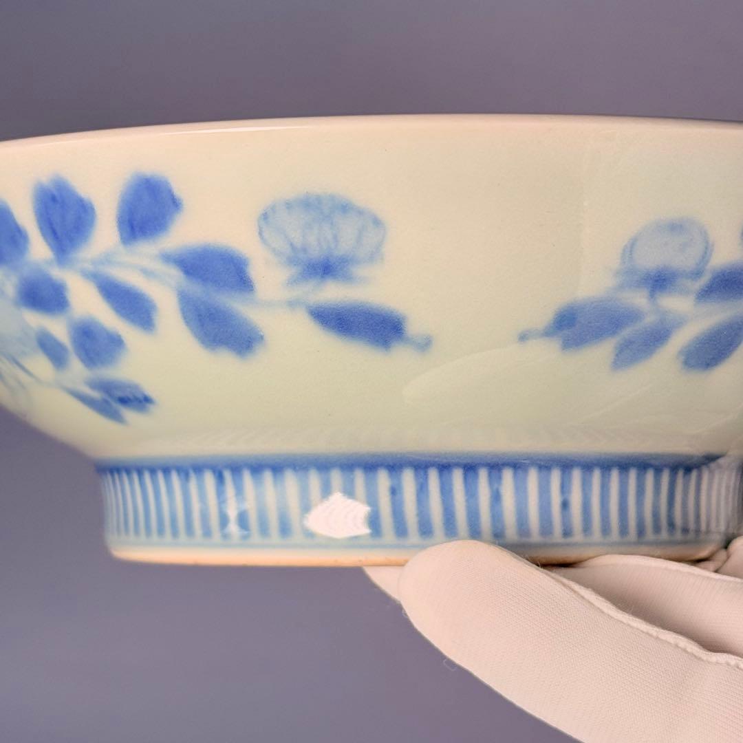 後期鍋島　献上品　色絵宝珠文高台皿　櫛文様高台　共箱　赤絵　桜文様