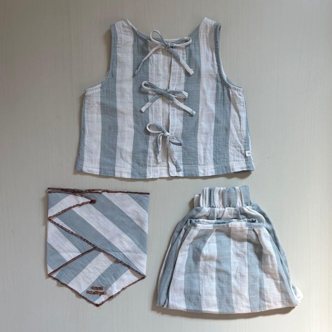 【本日限定】美品 Organic Zoo Stripes Resort 1-2Y