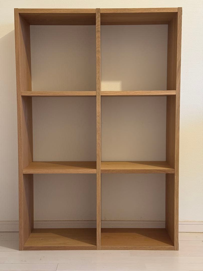 無印　スタッキングシェルフ　3段×2列　オーク材