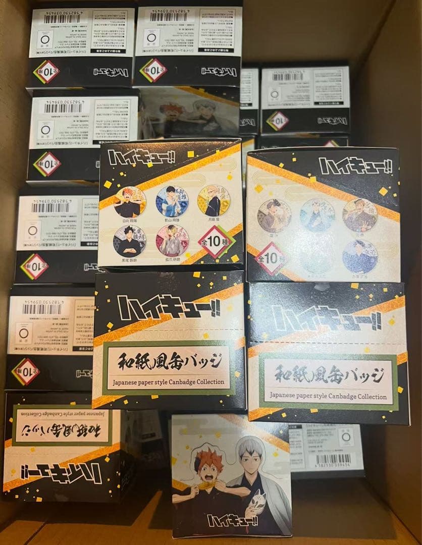 ハイキュー　和纸風缶バッジ　30BOX