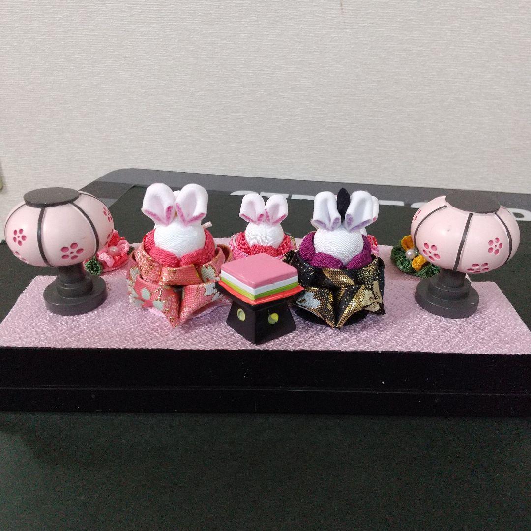 つまみ細工 吊るし飾りと雛飾りセット 雛壇 ピンク