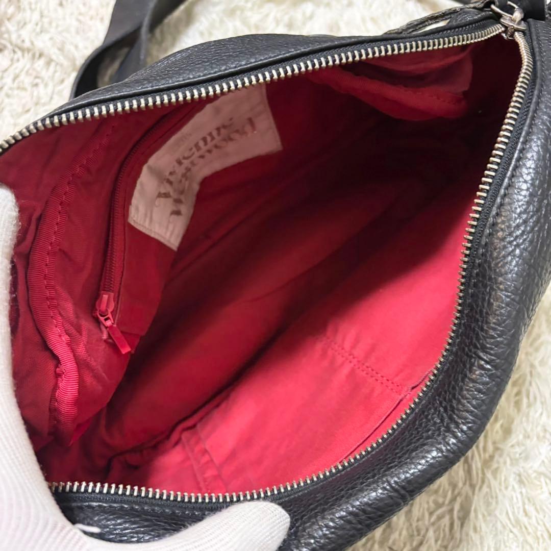 【美品】 ヴィヴィアンウエストウッド ショルダーバッグ レザー 黒 オーブ