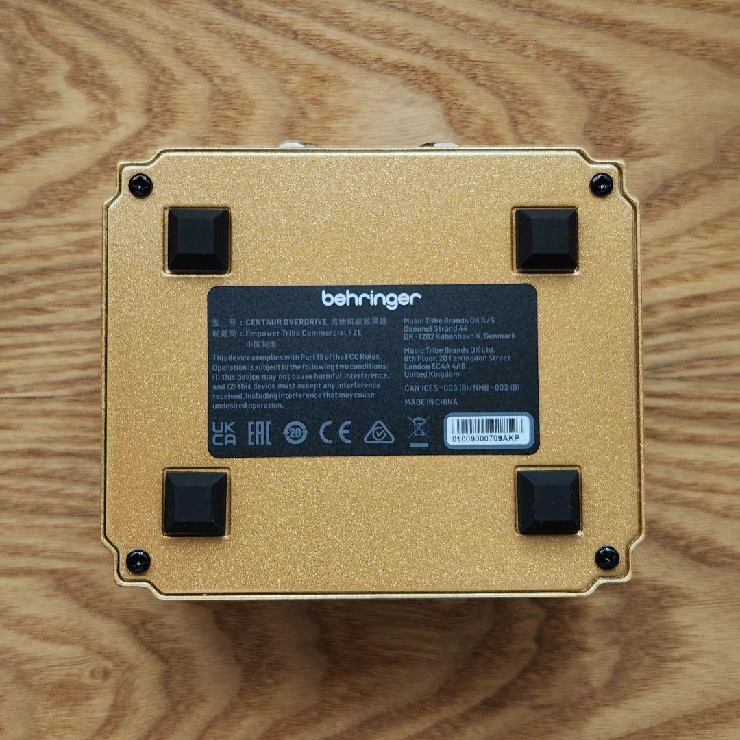 【旧ロゴ】behringer CENTAUR OVERDRIVE ケンタウロス