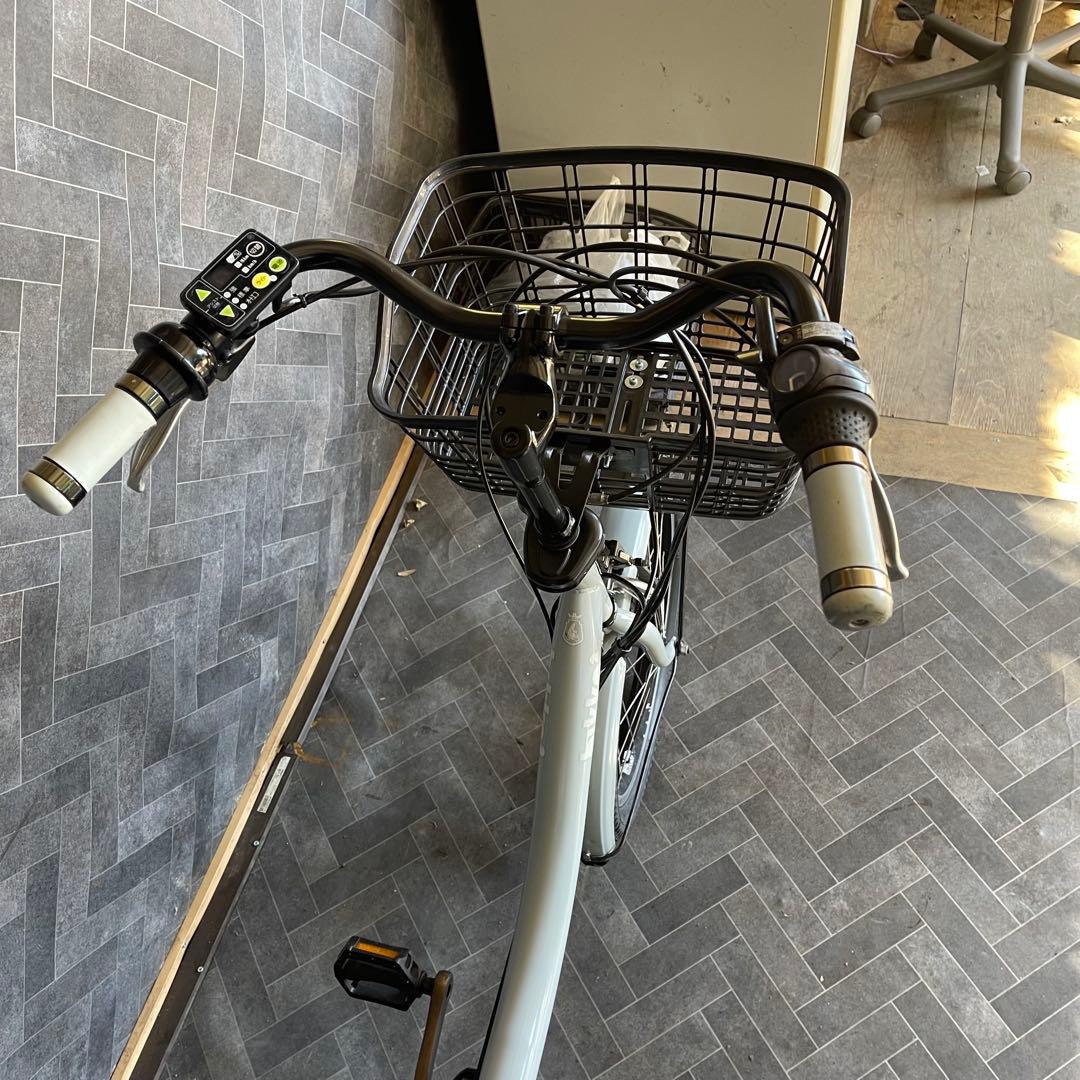 Bridgestone BiKeグレー 電動アシスト自転車 バスケット付き