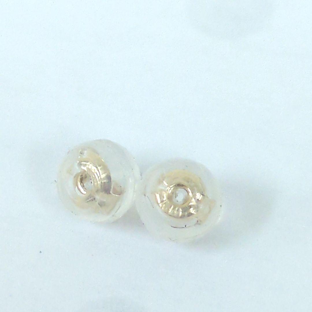 ヨンドシー 4℃ K10 ピアス ライトグリーン クリスタルラインストーンパール