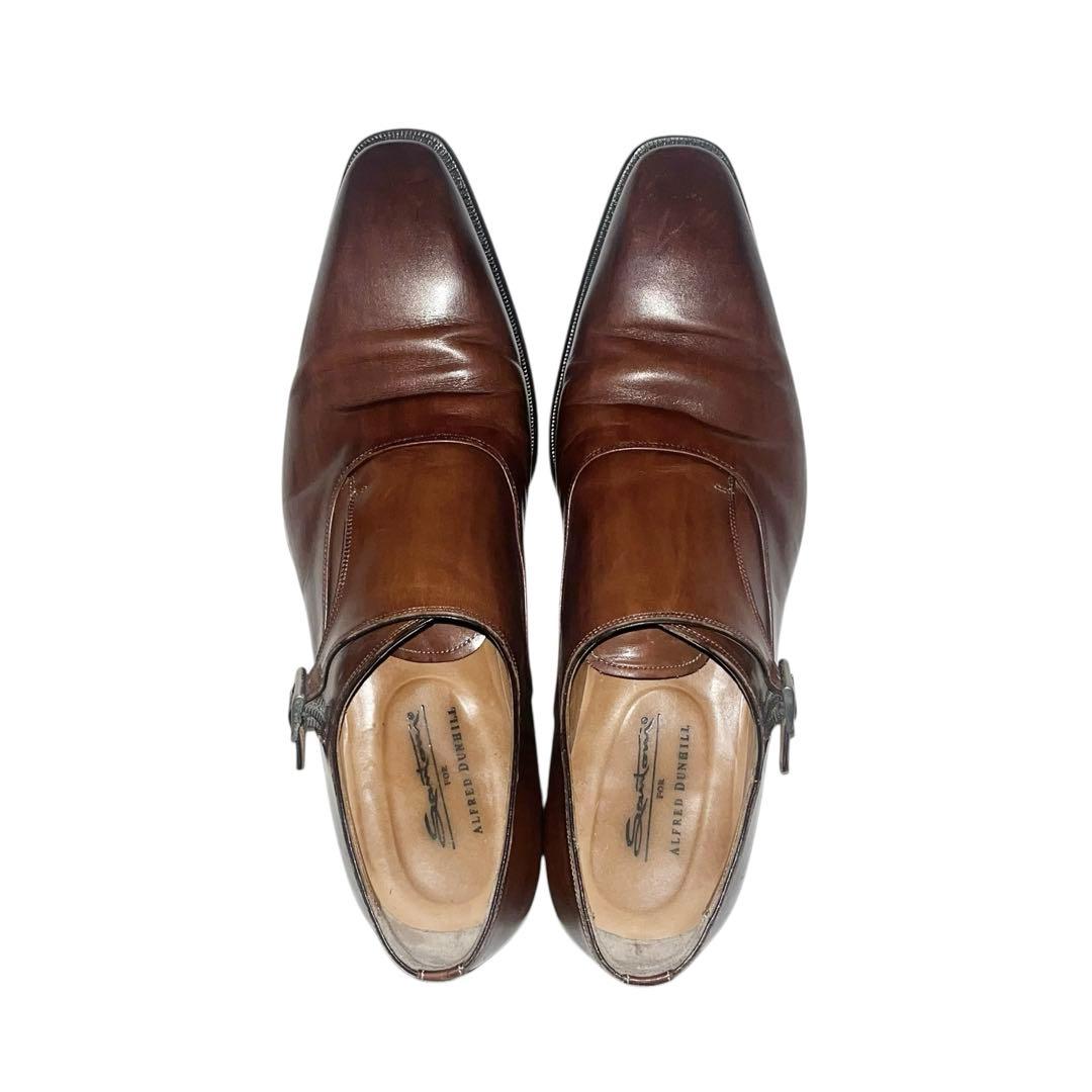【美品】◾️サントーニ×アルフレッドダンヒル◾️モンクストラップ◾️レザー◾️ブラウン