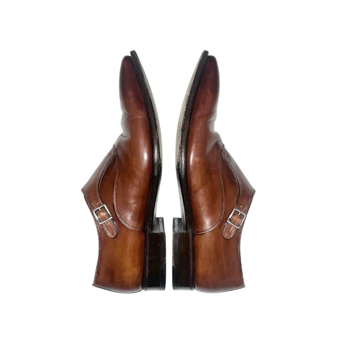 【美品】◾️サントーニ×アルフレッドダンヒル◾️モンクストラップ◾️レザー◾️ブラウン