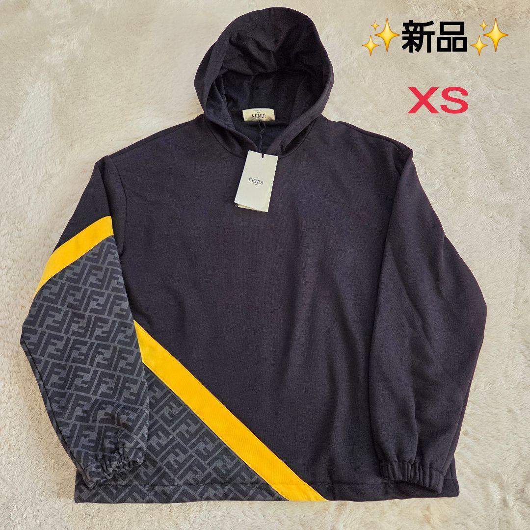 新品　フェンディ　ズッカ　パーカー　フーディ　ブラック　ユニセックス