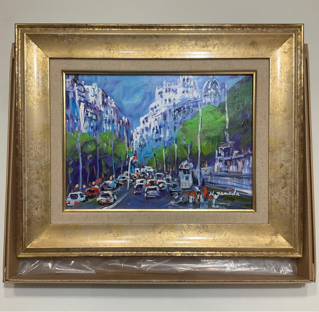 絵画・額縁・油絵・山田 一夫・新品未使用・スペイン・美術品・インテリア・雑貨