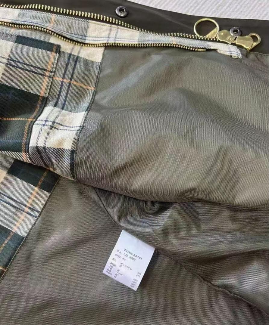 Barbour OS Bedale ワックスなし版 セージグリーン