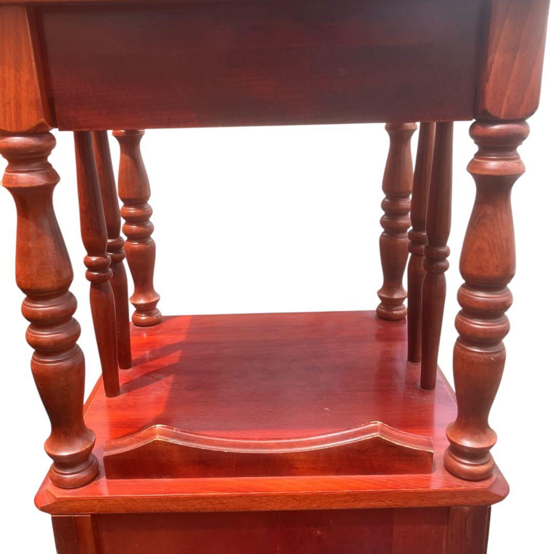 北欧風　電話台 アンティーク インテリア 引き出し 木製　オランダ製