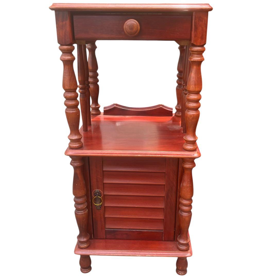 北欧風　電話台 アンティーク インテリア 引き出し 木製　オランダ製