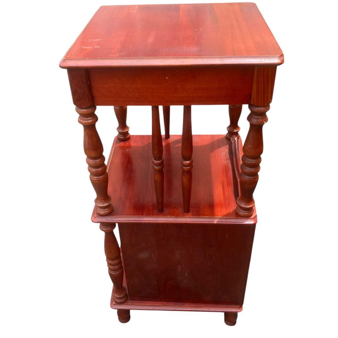 北欧風　電話台 アンティーク インテリア 引き出し 木製　オランダ製